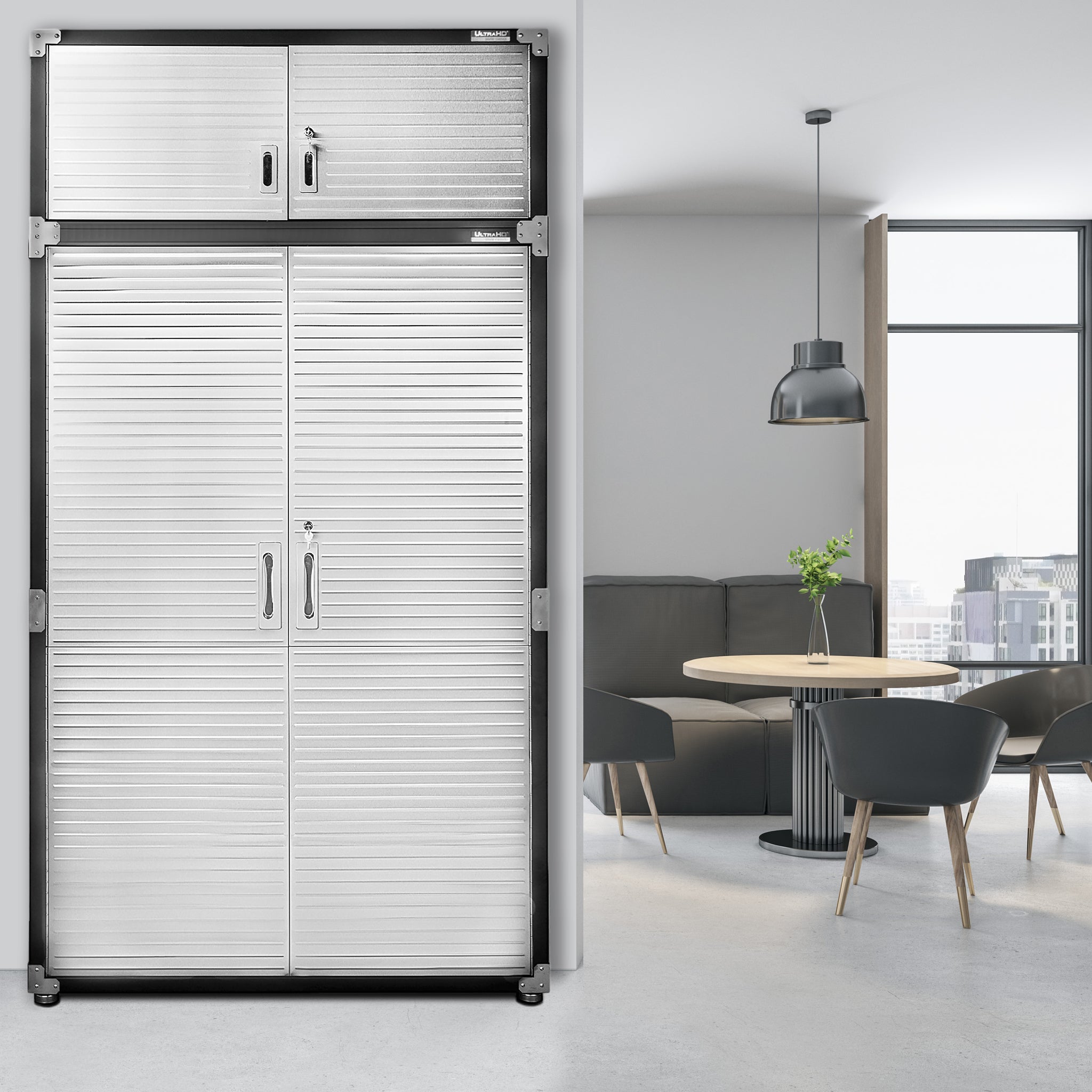 UltraHD® Stackable Kitchen Cabinet Organizer - Graphite Finish for Pantry, Bathroom & Closet Storage