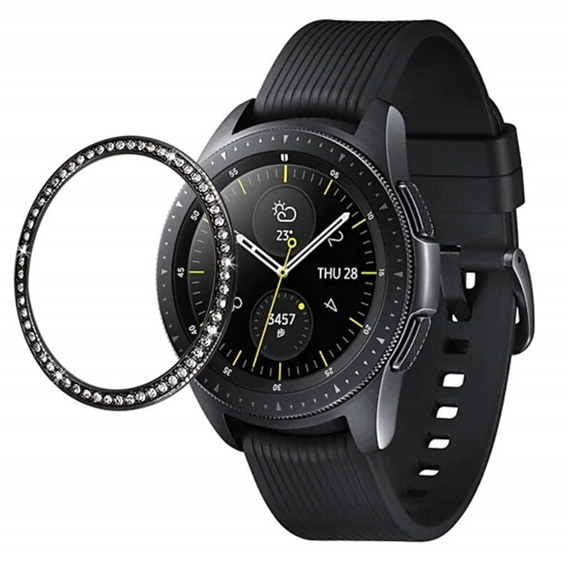 Stylish Bling Bezel Ring for Samsung Galaxy Watch - Elegant Jewelry Accessory for Women & Men - Perfect for Workouts, Parties & Everyday Wear