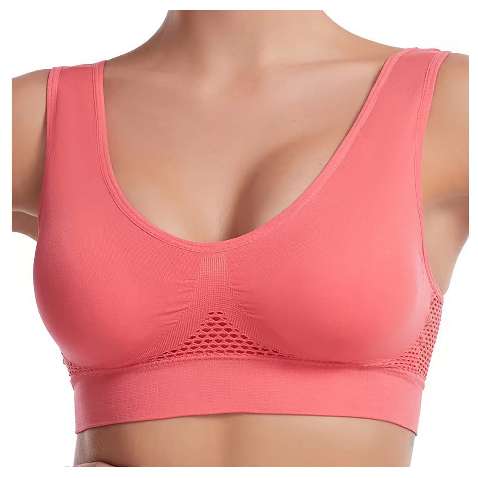 High Impact Seamless Sports Bra for Women - Supportive Strapless Yoga Bra with Pocket - Perfect for Running, Gym Workouts & High-Intensity Training