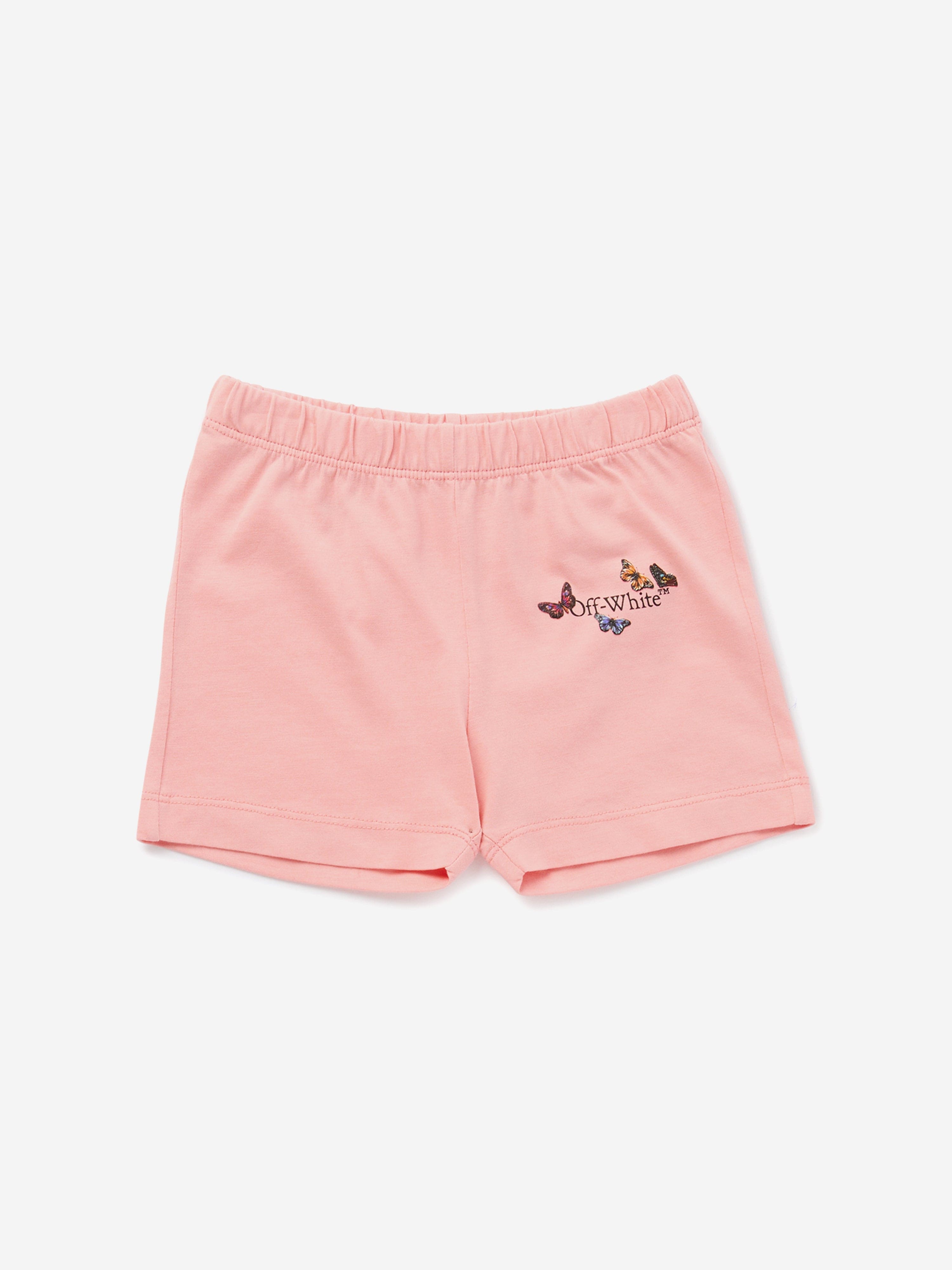 Baby Girls Bookish Butterfly Shorts in Pink - Cute & Comfortable Toddler Shorts for Playtime, Daycare & Summer Outfits
