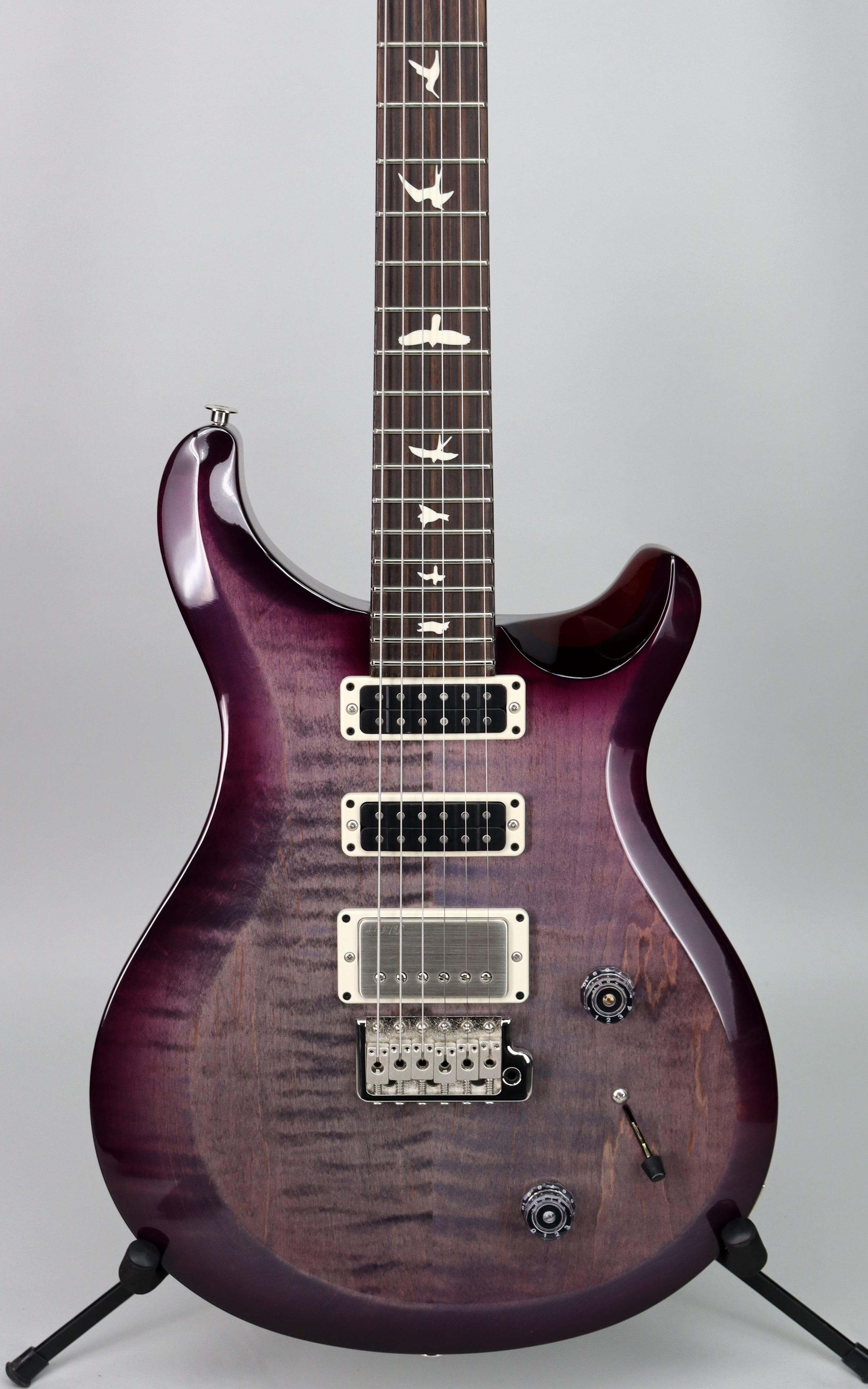 Paul Reed Smith S2 Studio Electric Guitar - Faded Gray Black Purple Burst Finish | Professional Grade for Stage & Studio Performances | Perfect for Rock, Blues & Jazz Musicians