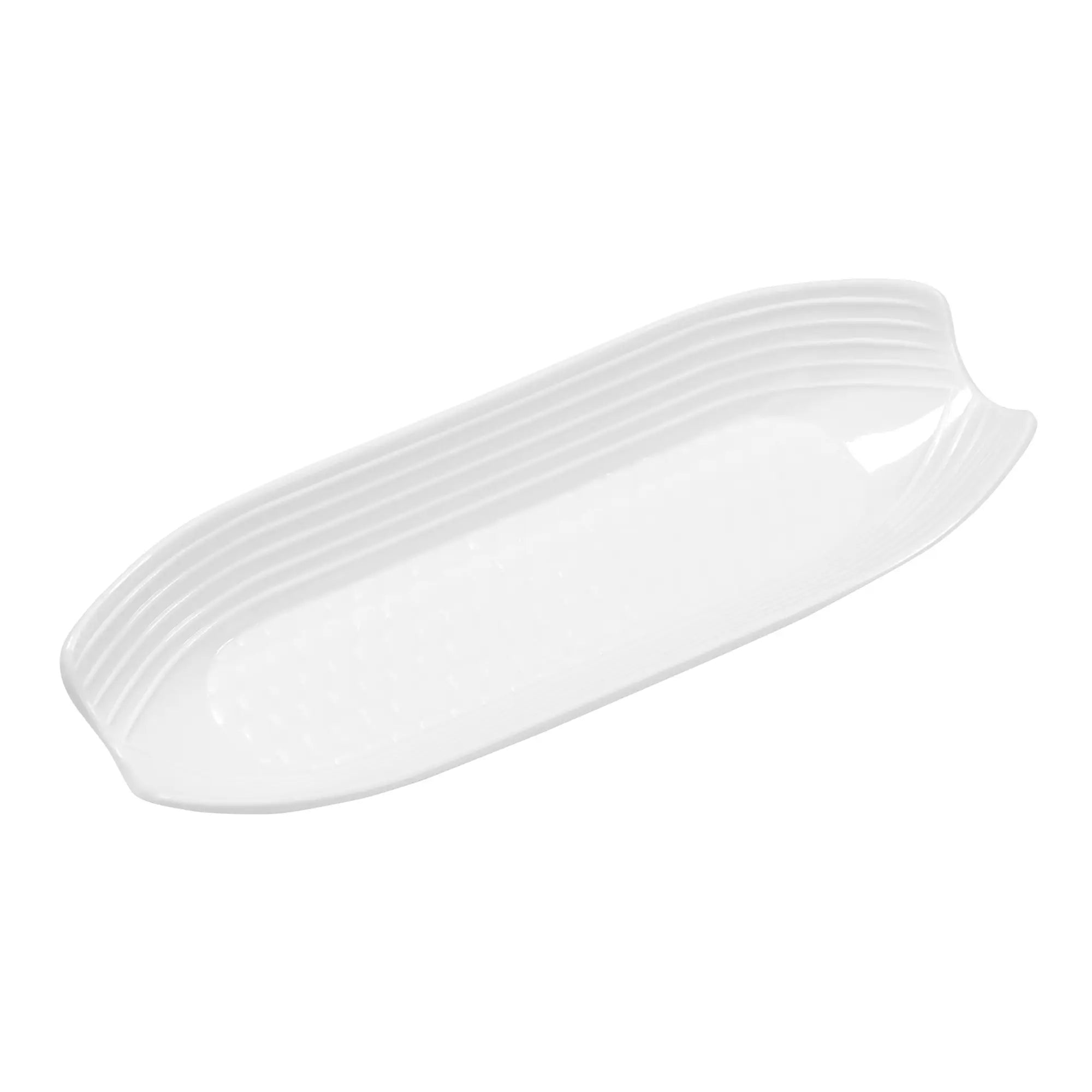 Fox Run Corn Shaped Serving Dish - 12 Inch Ceramic Corn Cob Platter for Thanksgiving, Holiday Parties & Farmhouse Decor