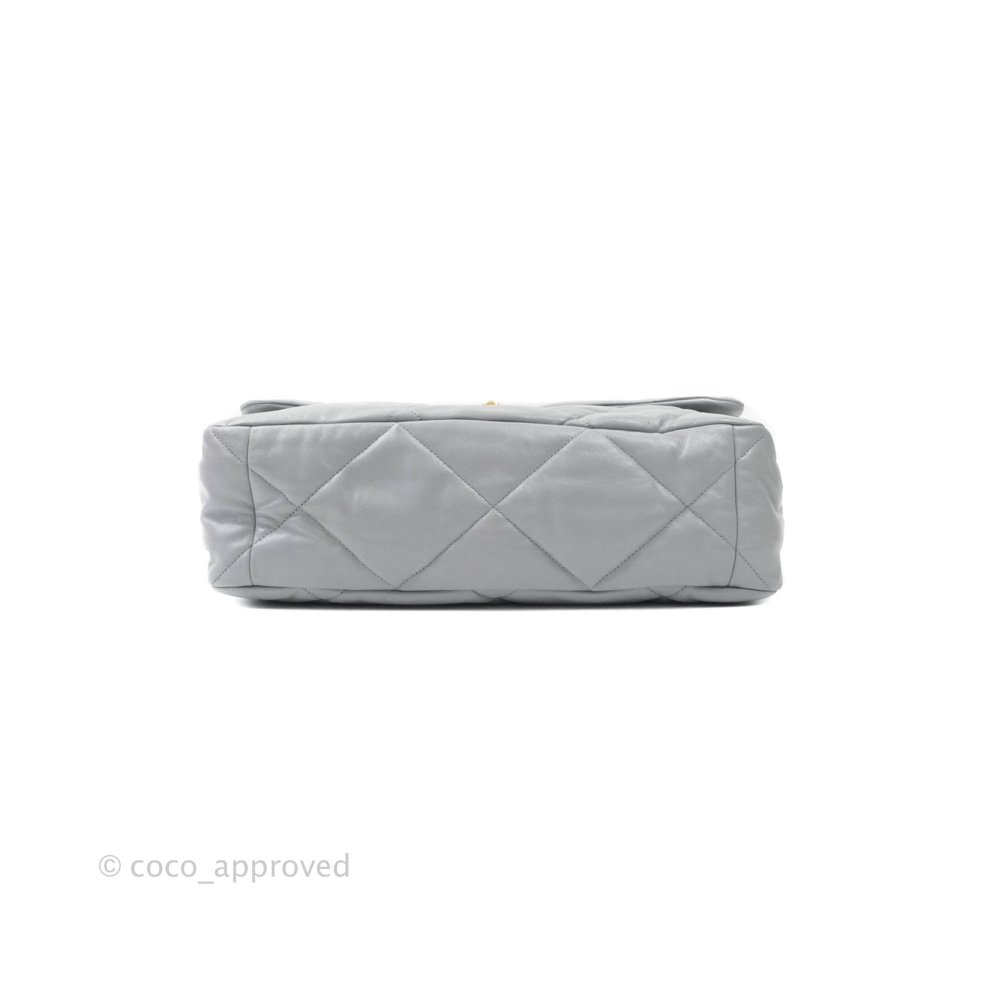 Chanel 19 Large Grey Goatskin Mixed Hardware Flap Bag - Luxury Designer Handbag for Women | Perfect for Work, Evening Events & Everyday Use