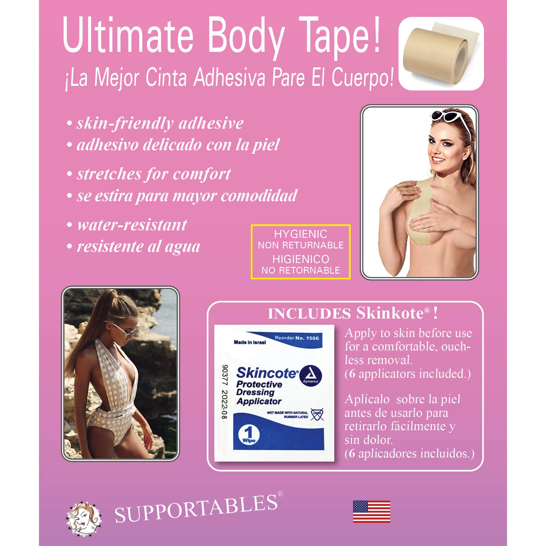 On A Roll Body Tape - Double-Sided Fashion Tape for Wardrobe Fixing & Styling - Perfect for Dresses, Tops, and Swimwear