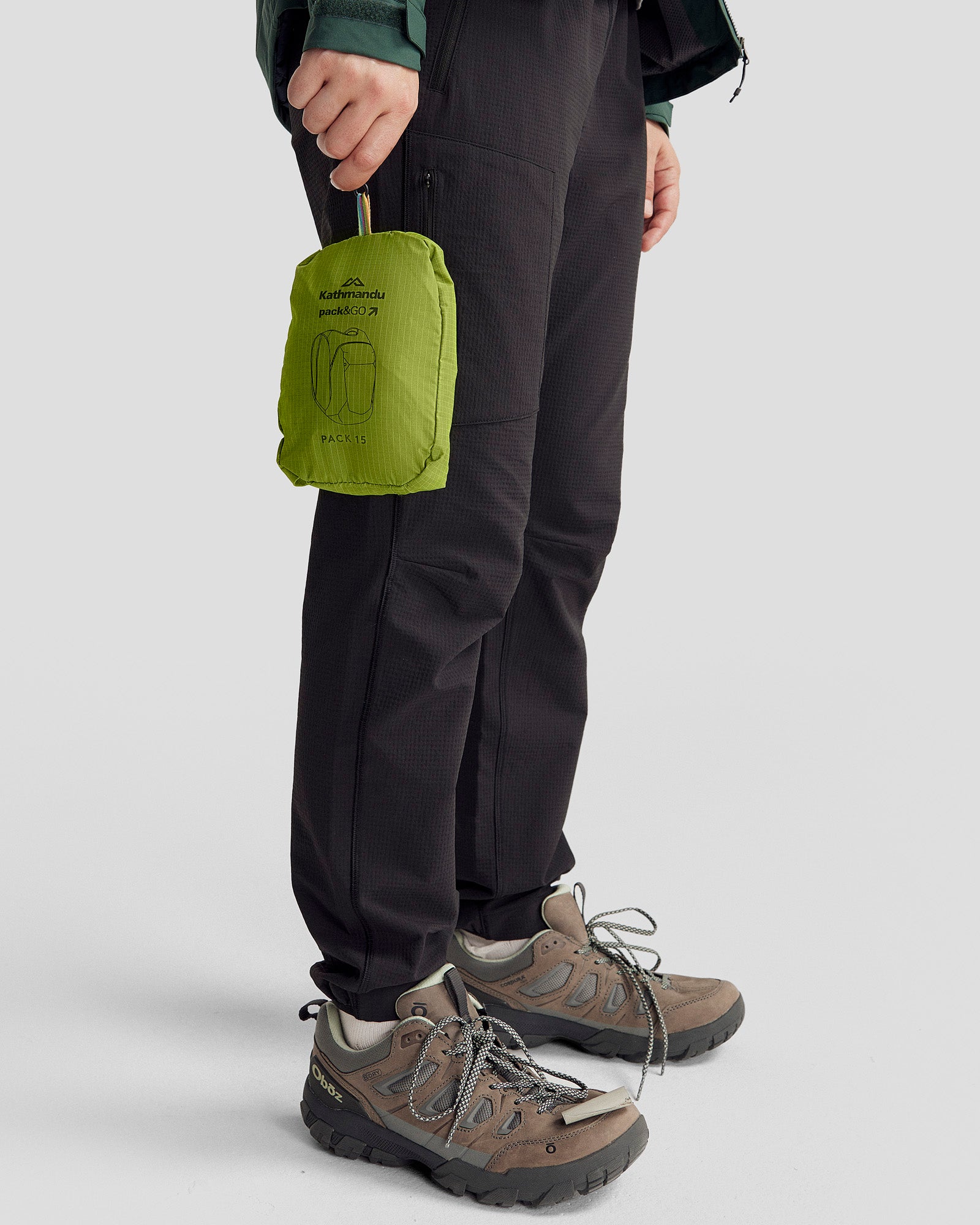 Pack&Go Travel Backpack - Waterproof & Lightweight Hiking Backpack for Men & Women - Bright Moss Green - Perfect for Camping, Hiking & Outdoor Adventures