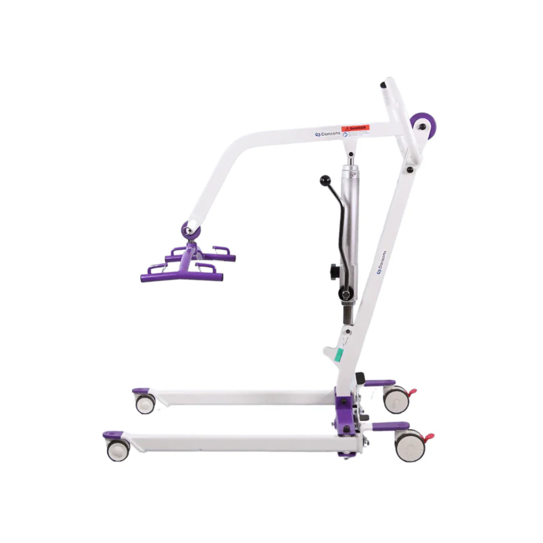 Dansons Medical PL350H Compact Hydraulic Patient Lift - 350 lbs Weight Capacity - Ideal for Home Care & Mobility Assistance