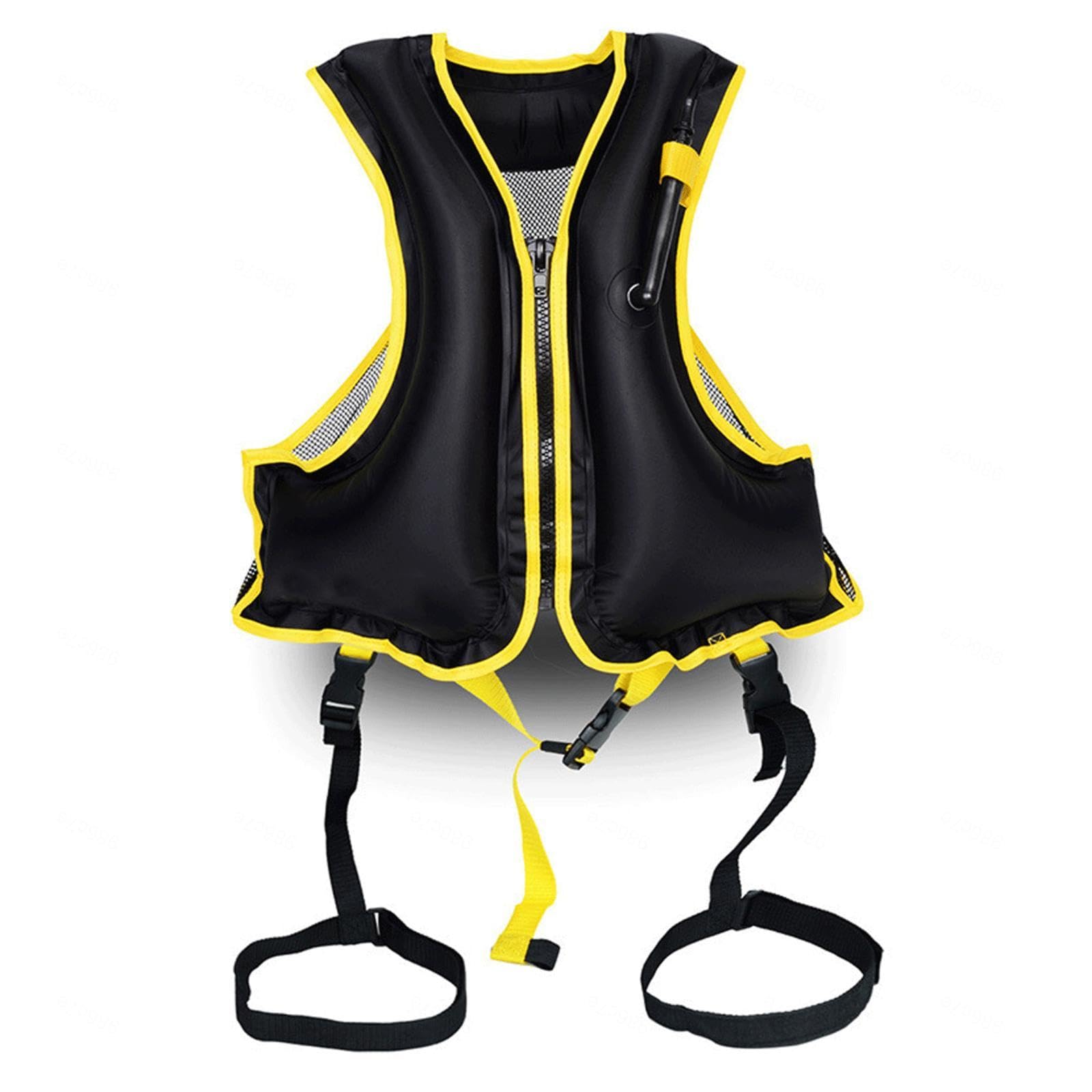 **Inflatable Snorkel Vest for Adults - Portable Life Jacket with Leg Straps for Kayaking, Swimming & Water Travel - Lightweight & Safety Approved**