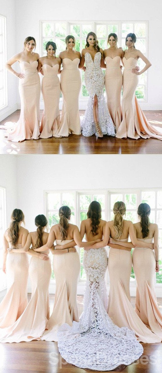 Sweetheart Mermaid Bridesmaid Dresses - Elegant Long Formal Gowns for Weddings & Special Occasions | Style WG113 | Perfect for Evening Parties, Prom & Black Tie Events