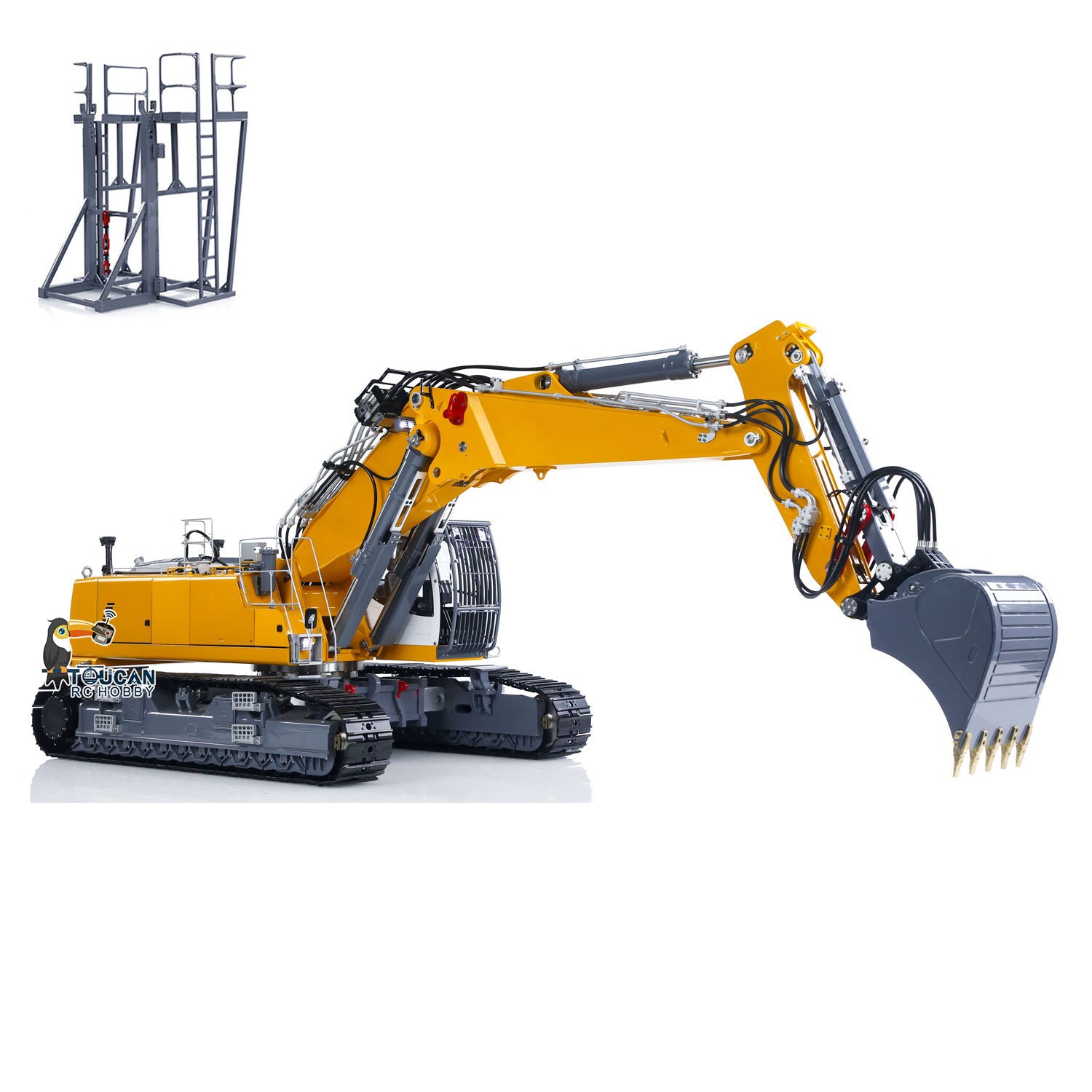 1/14 Scale Heavy Duty RC Hydraulic Excavator - LESU LR960 Remote Control Construction Digger Toy for Adults & Kids | Outdoor Play, Construction Simulation, Backyard Digging, STEM Learning