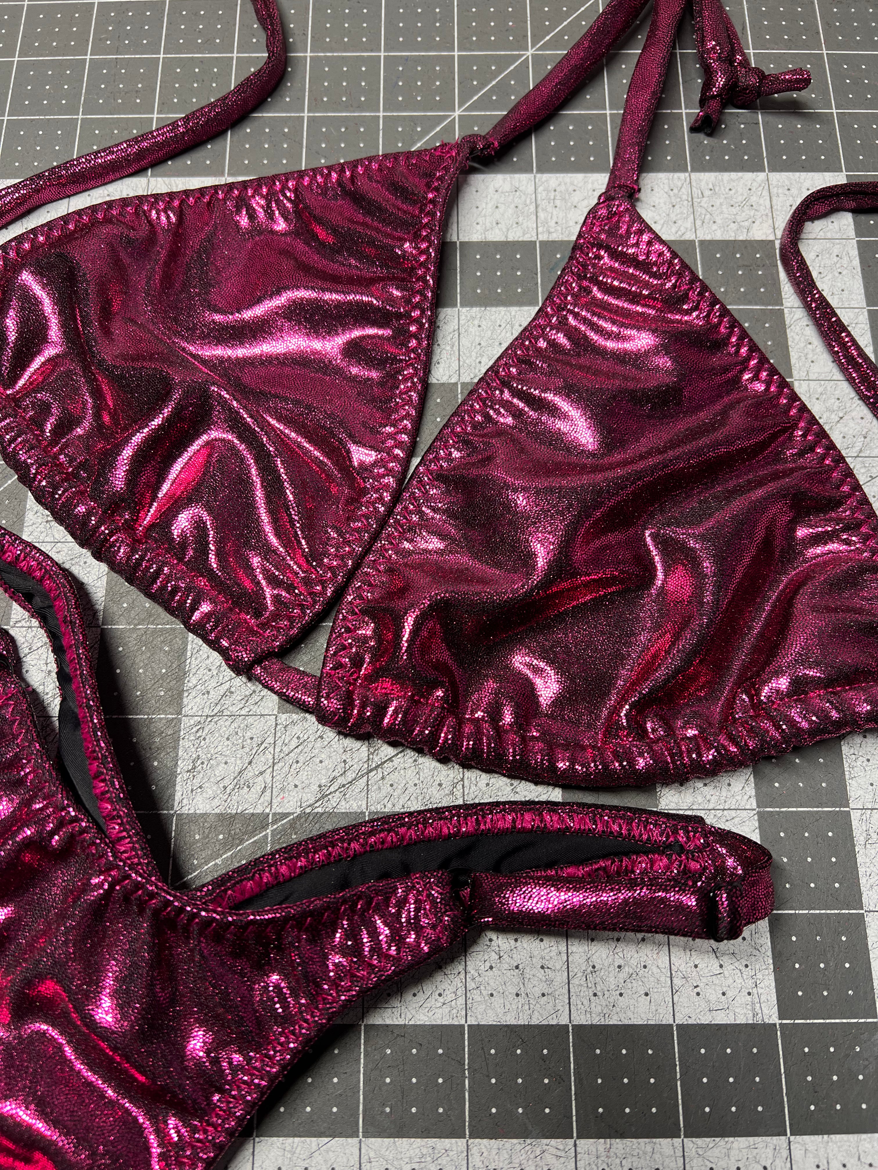 Posing Practice Bikini - Deep Fuchsia Swimwear for Fitness Modeling, Photo Shoots & Beach Wear | Perfect for Bodybuilding Competitions, Instagram Photos & Summer Vacations