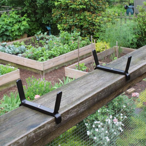 Sturdy Handrail Flower Box Bracket - Metal Planter Holder for Balcony Railings & Deck Railings - Perfect for Outdoor Flower Pots & Window Boxes