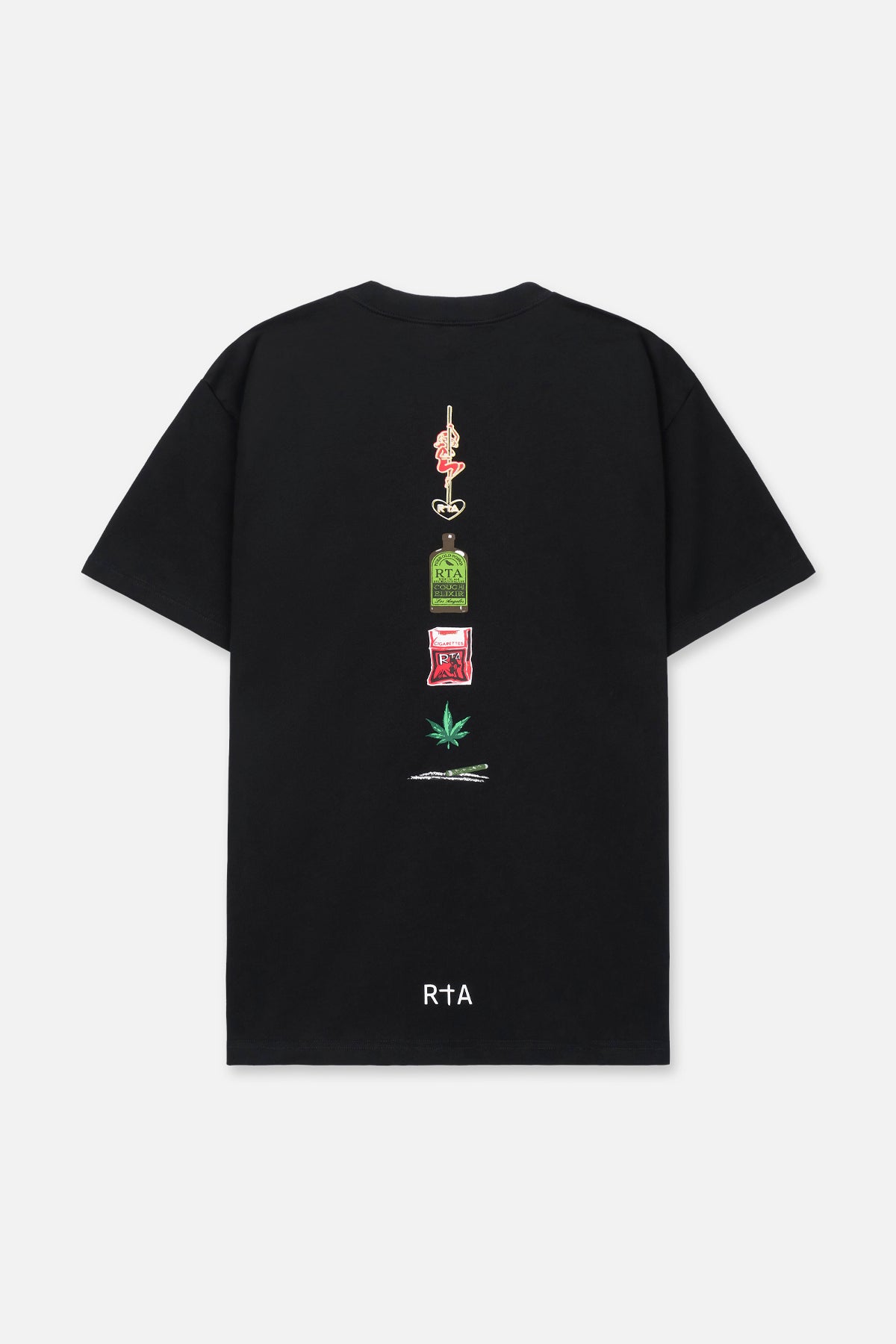 COLIN Oversized Short Sleeve T-Shirt | Black Contraband Graphic Tee for Men | Casual Streetwear & Summer Outfits