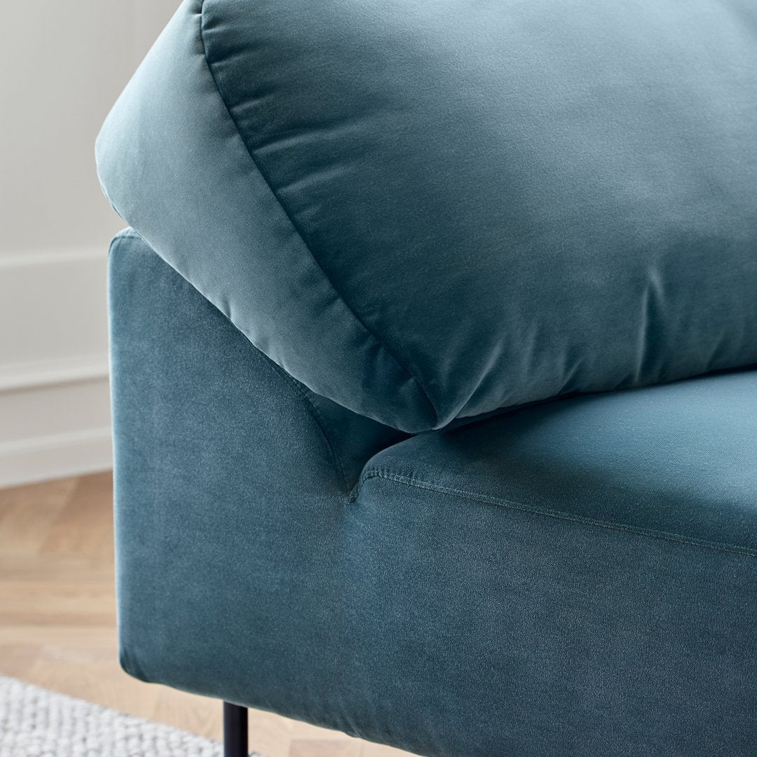 Modern 3-Seater Collar Sofa - Comfortable Fabric Couch for Living Room, Lounge & Office - Stylish Home Furniture for Relaxing & Entertaining
