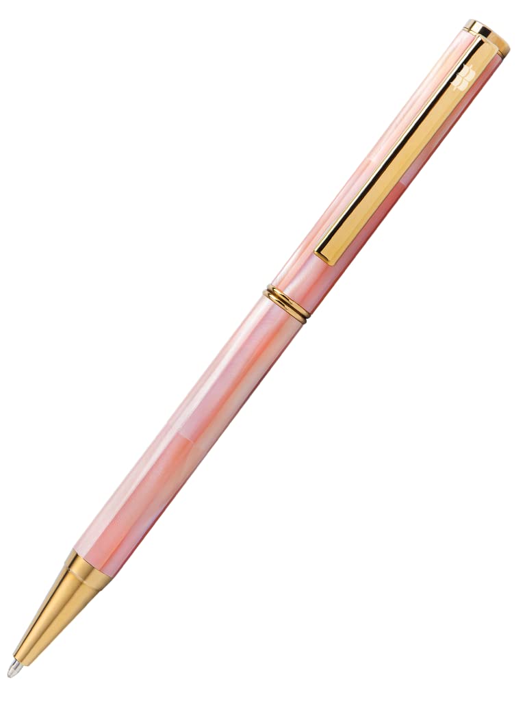 BLUSAIGON® Handcrafted Luxury Mother of Pearl Abalone Gold Ballpoint Pen Gift Set - Premium Writing Instrument for Valentine's Day, Father's Day, Anniversary & Birthday Gifts - Elegant Office & Business Stationery - Hermes Inspired Collection    (Perfect for corporate gifting, executive meetings, wedding favors, graduation presents, and luxury desk accessories)
