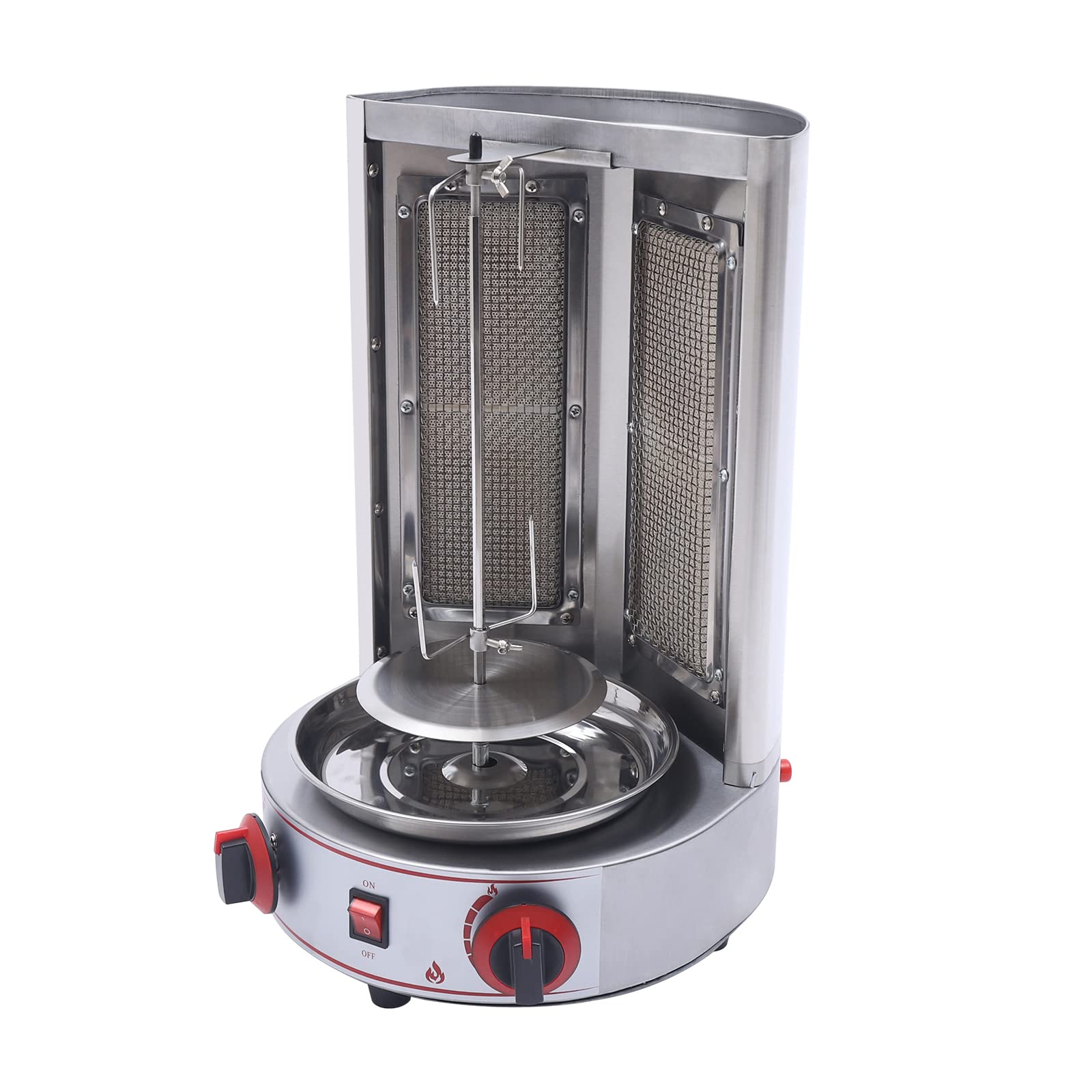 110V Commercial Doner Kebab Machine - 3000W Stainless Steel Shawarma Grill with Vertical Rotisserie | Professional Gyro Cooker for Restaurants, Food Trucks & Home Kitchens | Perfect for Mediterranean Cuisine, Street Food & Party Catering