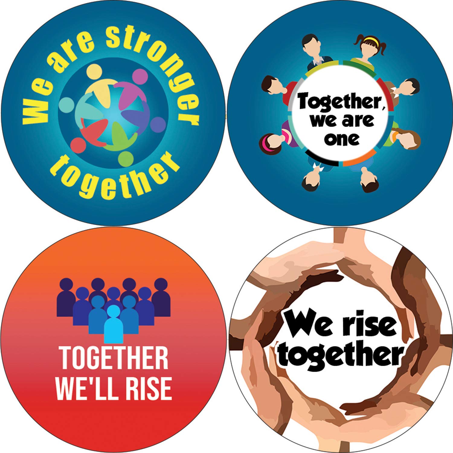Creanoso 'We’re All in This Together' Motivational Stickers (20-Sheet Pack) - Fun Classroom Reward Stickers for Kids - Perfect Stocking Stuffers & Party Favors for Boys and Girls - Great for School, Home, and Party Incentives
