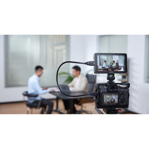 Godox GM6S 5.5 Inch 4K HDMI Ultra Bright On-Camera Field Monitor for DSLR & Mirrorless Cameras - Perfect for Filmmaking, Vlogging, and Professional Video Production