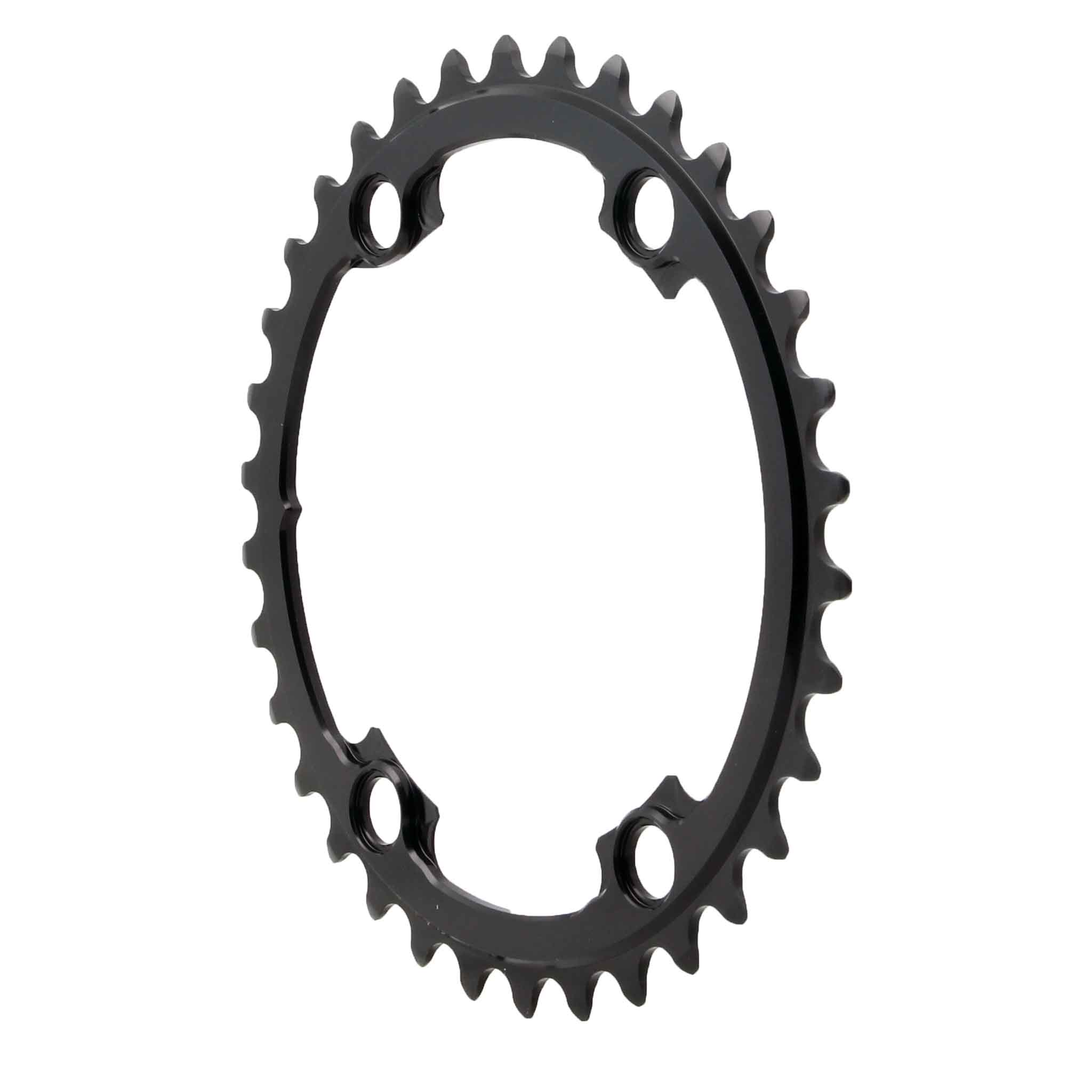 absoluteBLACK Premium 34T Round 110 BCD Road Bike Chainring - Compatible with Shimano Dura-Ace 9100, 110mm Asymmetric BCD | Ideal for Road Cycling, Racing & Performance Upgrades