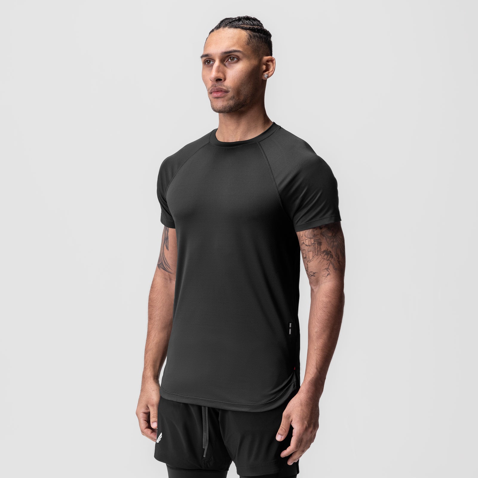 AeroSilver® Established Tee - Premium Black Cotton T-Shirt for Men | Comfortable Casual Wear for Everyday, Gym & Outings