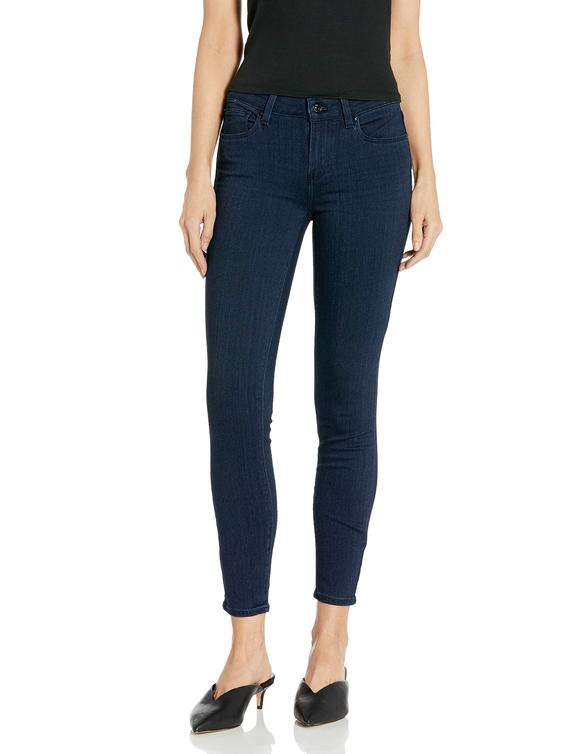 PAIGE Women's Verdugo Mid Rise Ankle Jeans - Slim Fit Stretch Denim Pants for Casual Wear & Everyday Outfits