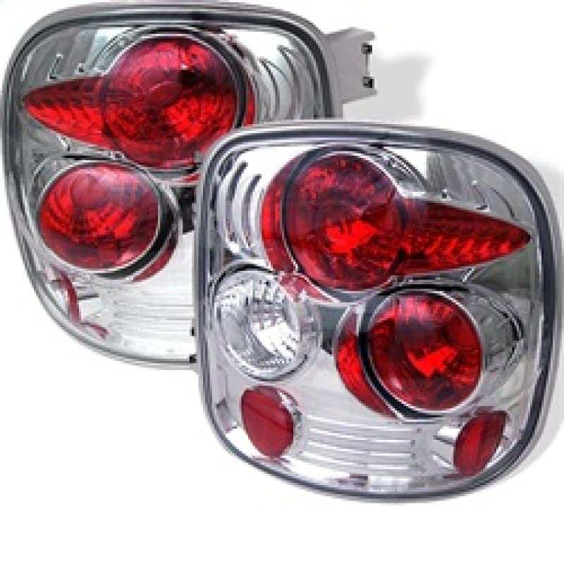 Spyder Auto 5002112 Euro Style LED Tail Lights - Chrome/Clear Lens - Compatible with BMW 3 Series E46 - Enhances Rear Visibility & Style for Night Driving