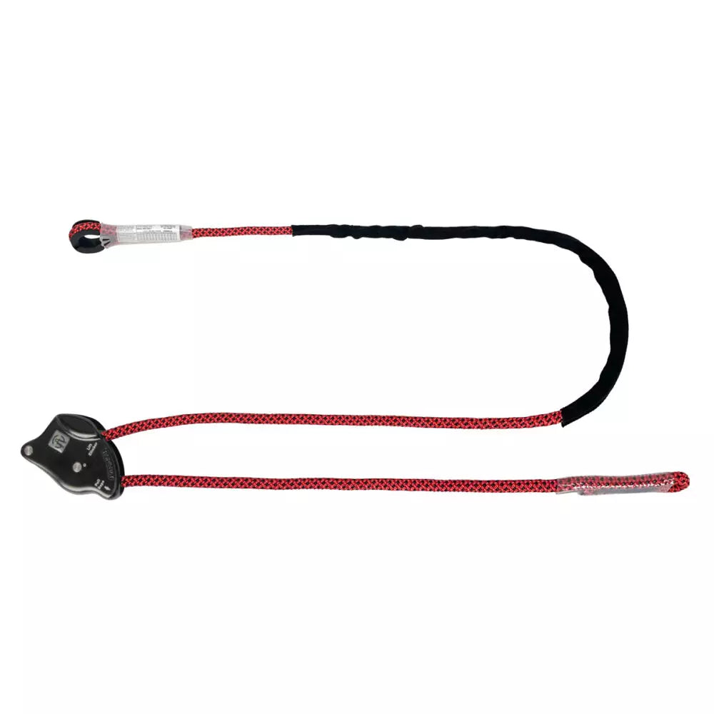 6.5 ft Rope Positioning Assembly with Adjuster - Heavy Duty Climbing Rope Adjuster for Rock Climbing, Tree Work, Rescue Operations & Outdoor Activities