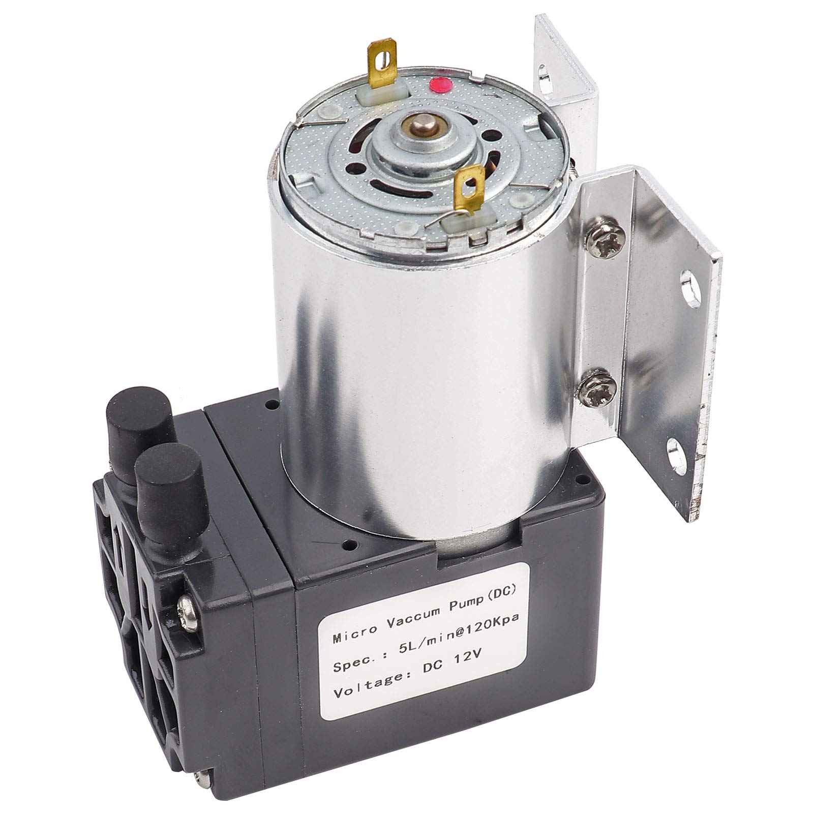Walfront 12V Mini Vacuum Pump - 120kPa Diaphragm Air Compressor, 5L/min Flow Rate with Holder | Perfect for Gas Analysis, Laboratory Sampling & Medical Device Applications