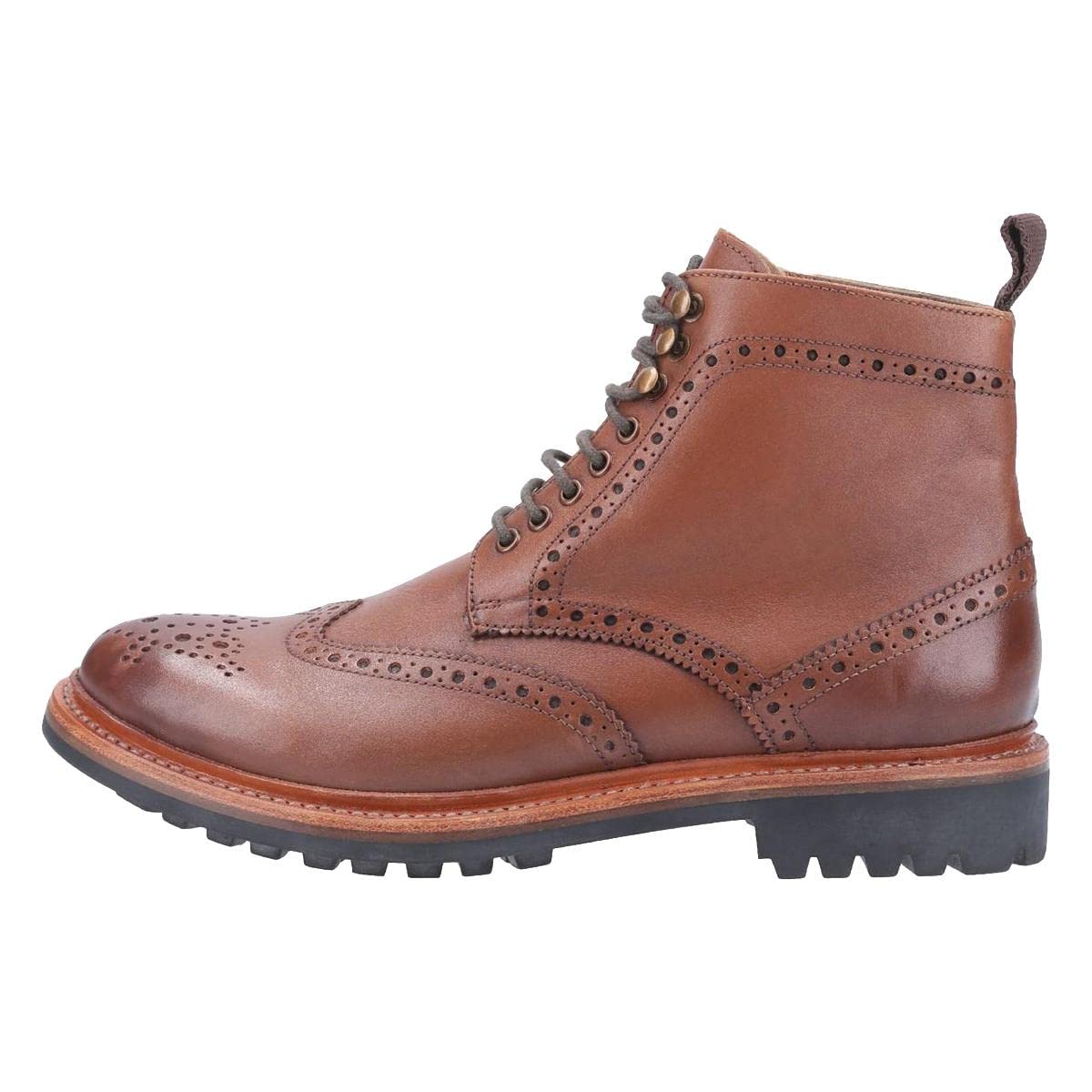 Men's Brown Cotswold Rissington Commando Boots - Waterproof Hiking & Outdoor Work Boots for Men, Perfect for Trekking, Camping & Construction Sites