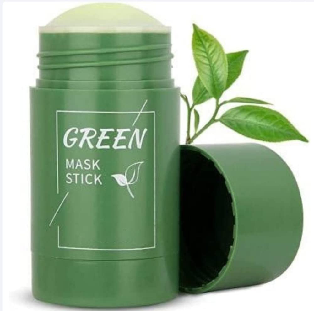 Huda Green Tea Clay Stick Mask - Blackhead Remover & Acne Treatment | Oil Control & Deep Pore Cleanser | Purifying Solid Face Mask for Men & Women | Perfect for Daily Skincare & Travel