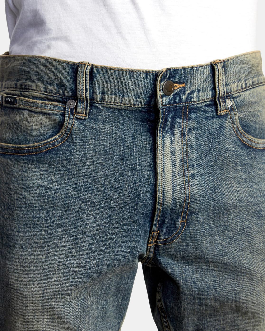 RVCA Men's Slim Fit Denim Jeans - Comfortable Stretch Denim Pants for Casual Wear & Outdoor Activities