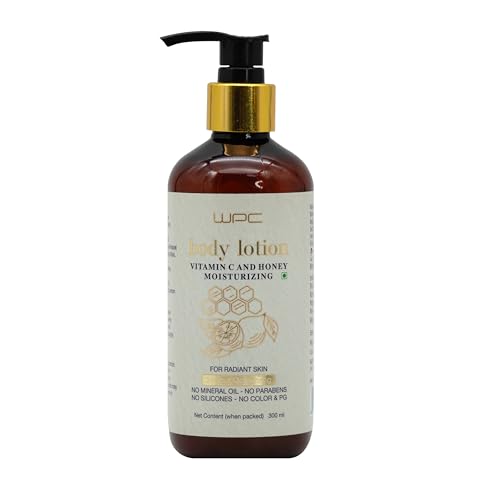 Vitamin C & Honey WPC Body Lotion - 24 Hour Deep Moisturizing Cream for Radiant Skin - Hydrating Lotion for Men & Women (300ml) - Perfect for Daily Skincare & Dry Skin Relief