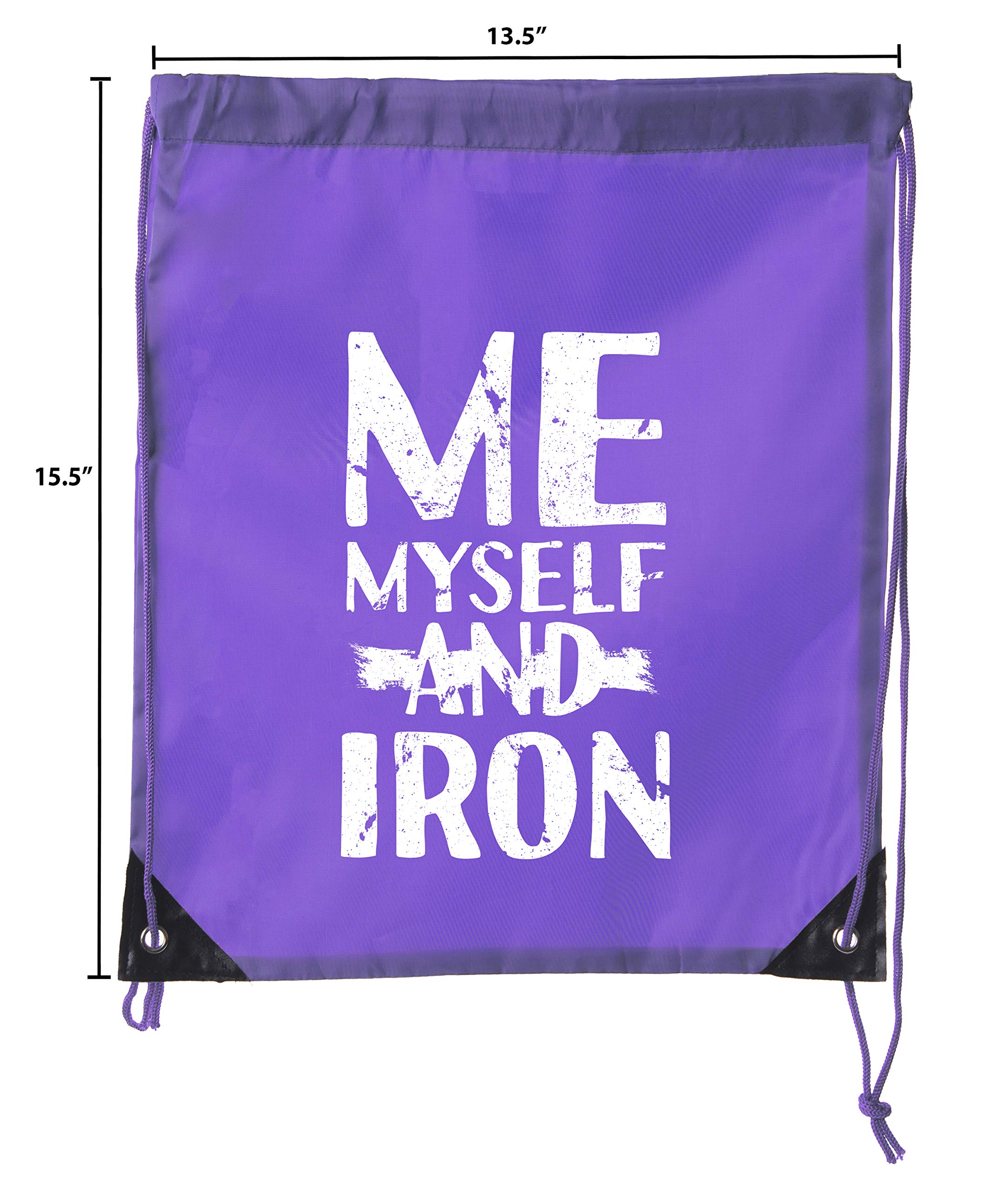 Inspirational Gym Quote Drawstring Backpacks - Motivational Workout Bags for Fitness Enthusiasts | Perfect for Gym, Running & Sports Training