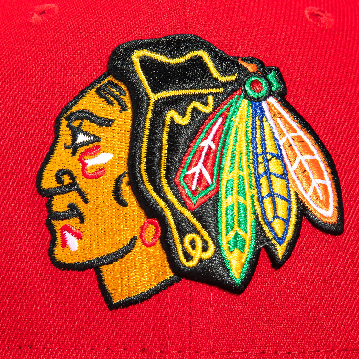 New Era 59Fifty Chicago Blackhawks Snapback Hat - Red - Official NHL Licensed Cap for Men & Women - Perfect for Sports Games, Streetwear & Casual Outfits