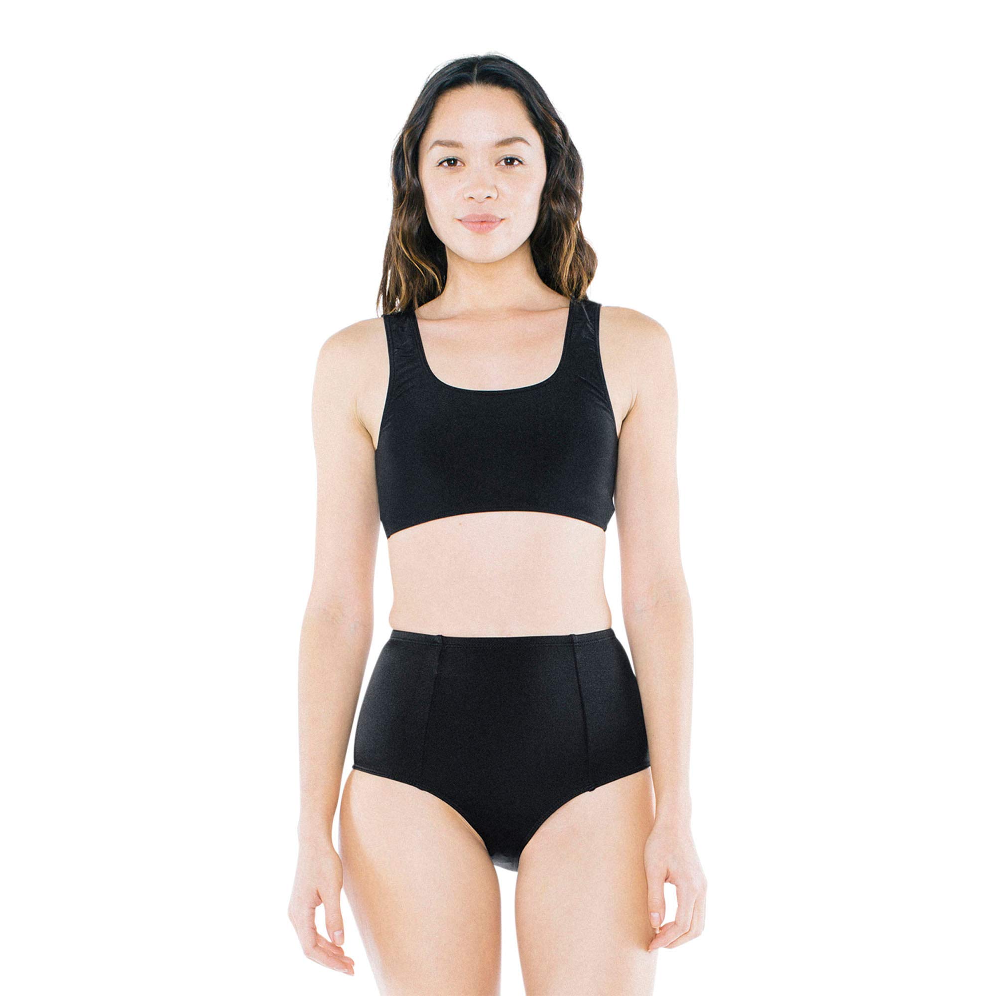 American Apparel Women's High-Waist Bikini Bottom - Comfortable Swimwear for Beach, Pool & Summer Vacations