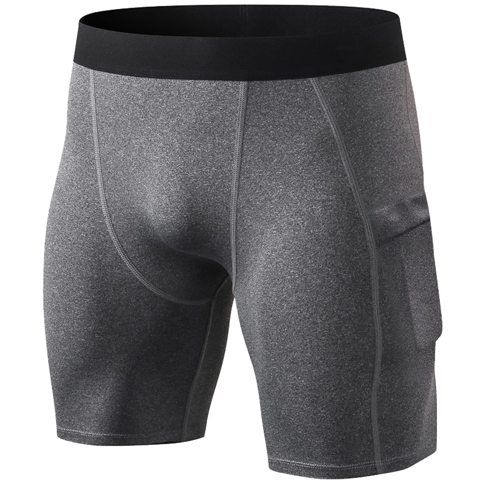 ChyJoey Men's Compression Shorts with Pockets - Workout Gym Running Cycling Yoga Training Shorts for Active Lifestyle & Sports Performance