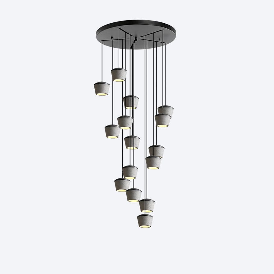 COLADA 15-Light Crystal Drop Chandelier - Elegant Dining Room Lighting Fixture for Modern Home Decor