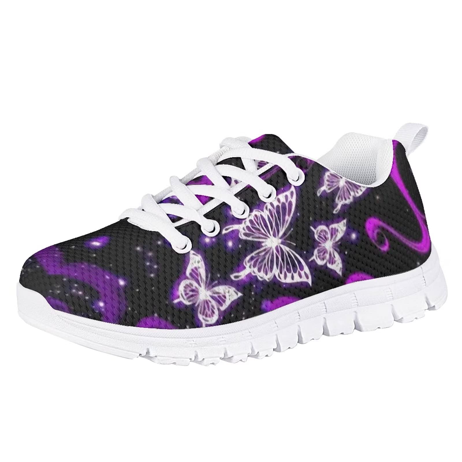 WELLFLYHOM Girls' Running Shoes - Lightweight Athletic Tennis Sneakers for Kids | Non-Slip Gym & Outdoor Walking Shoes | Breathable Sports Shoes for School, Playground & Daily Activities