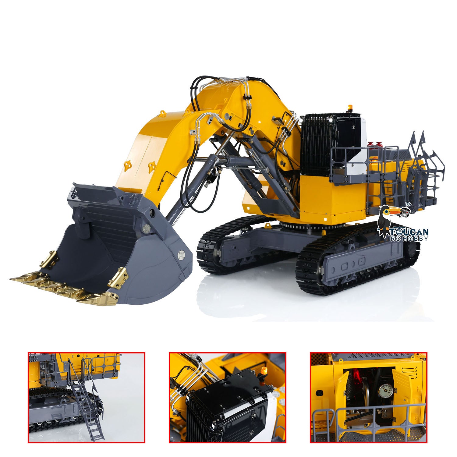 LESU AOUE 9150 RC Hydraulic Double Pump Excavator Toy - 1/14 Scale Remote Control Backhoe Shovel with Light System for Construction Play & Collectors | Perfect for Kids, Adults & Model Enthusiasts
