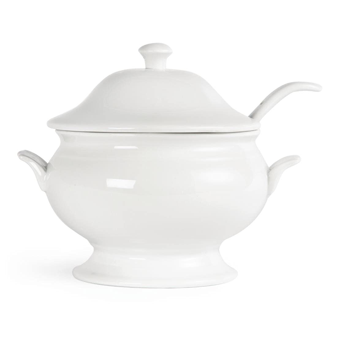 25L (88Oz) Soup Tureen with Lid & Ladle - 227x250mm Large Serving Bowl for Restaurants, Catering & Family Gatherings - Perfect for French Onion Soup, Chili & Stew Serving
