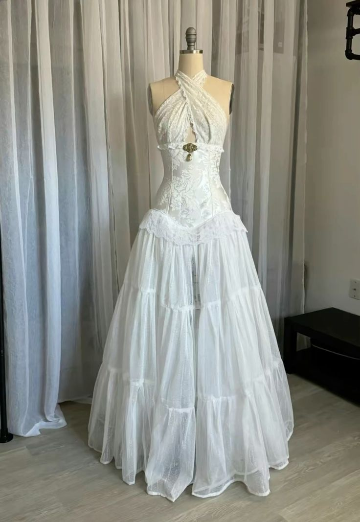 Elegant Helter Lace A-Line Wedding Dress J4971 - Formal Gown for Brides, Prom, Evening Party & Special Occasions