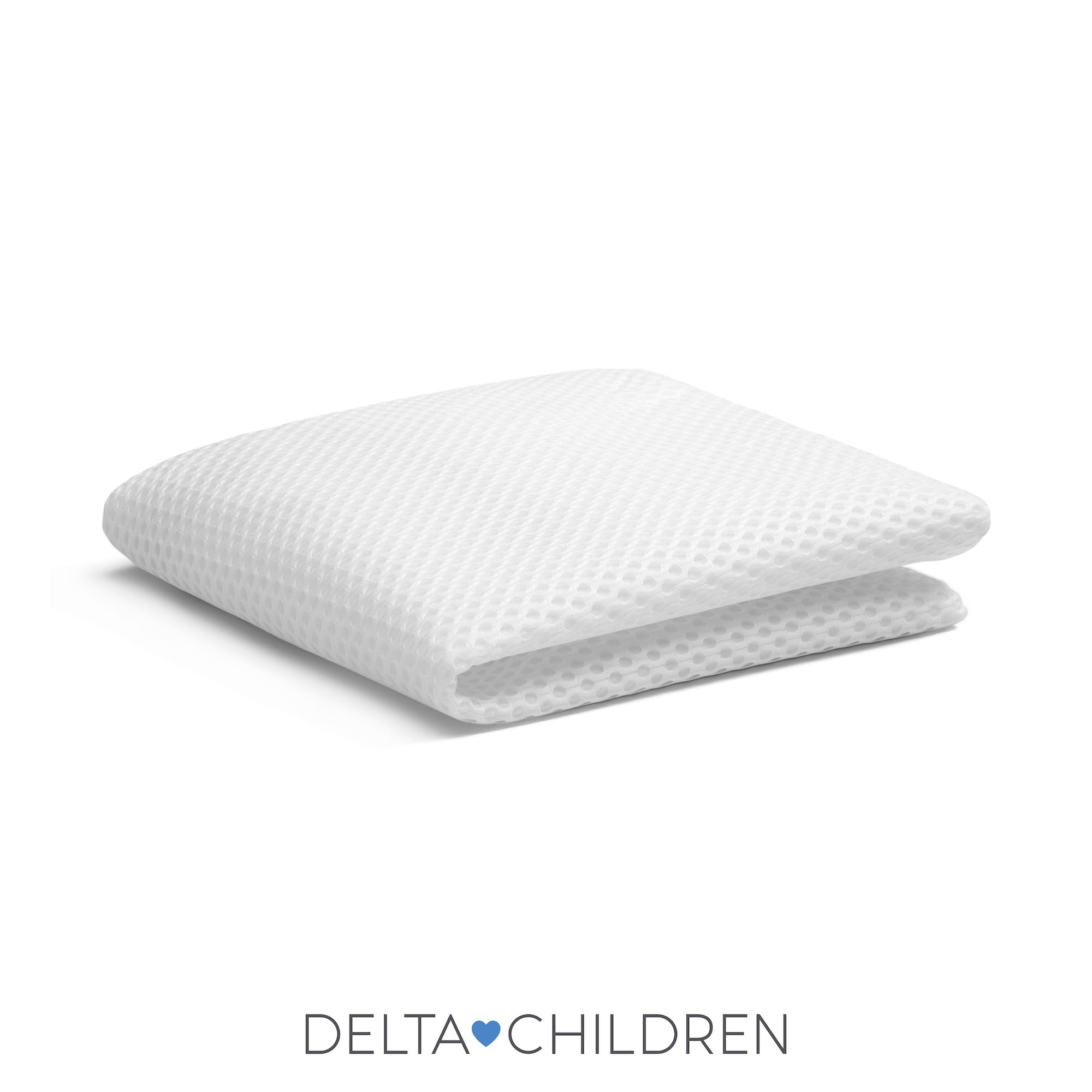 Delta Children Breathable Crib Mattress Pad Cover - 100% Cotton Waterproof Crib Mattress Protector with Elastic Edges - Universal Fit for Standard Cribs - Machine Washable & Hypoallergenic - 1 Pack White - Perfect for Baby Nursery, Daycare & Travel Cribs