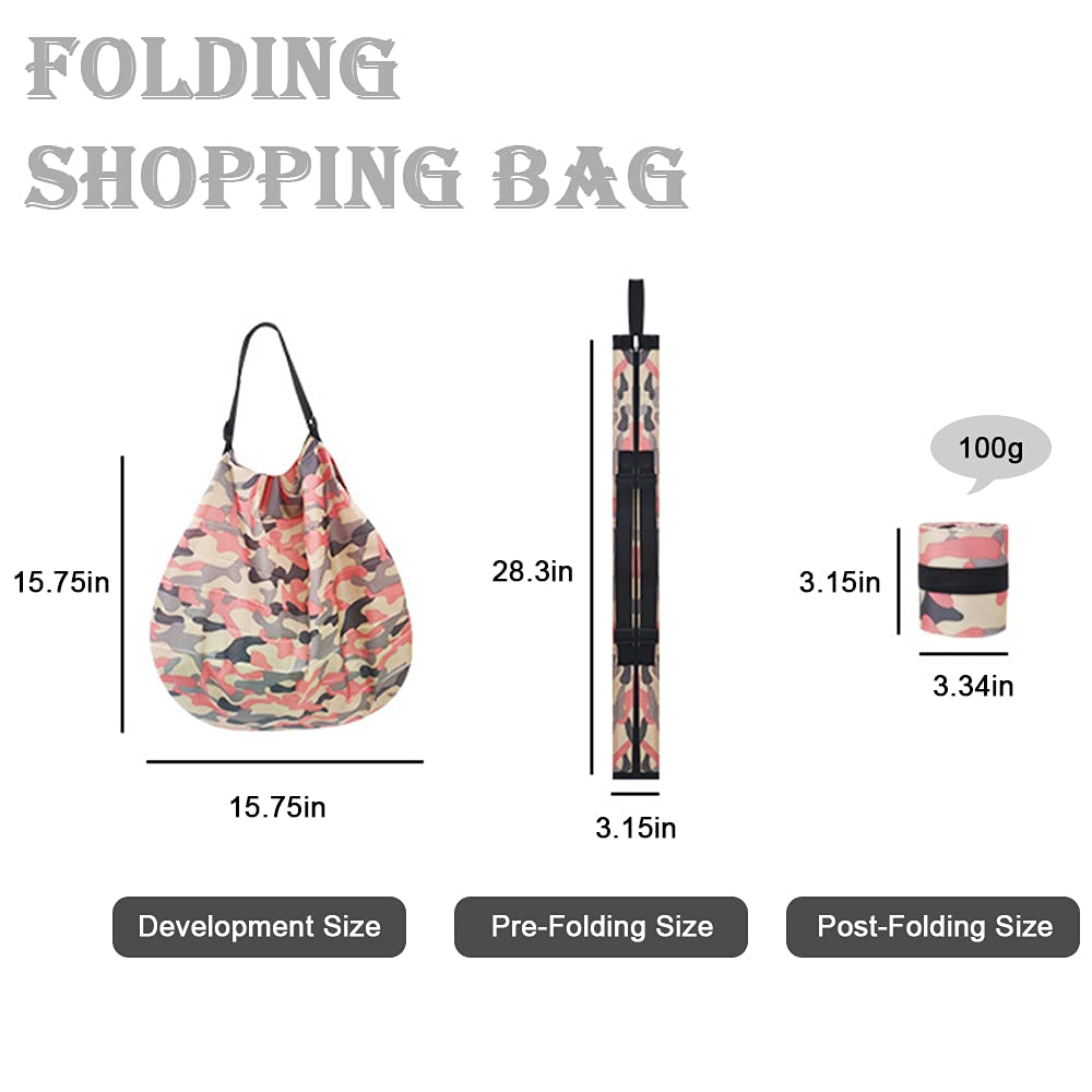 Foldable Reusable Shopping Bags for Groceries & Travel