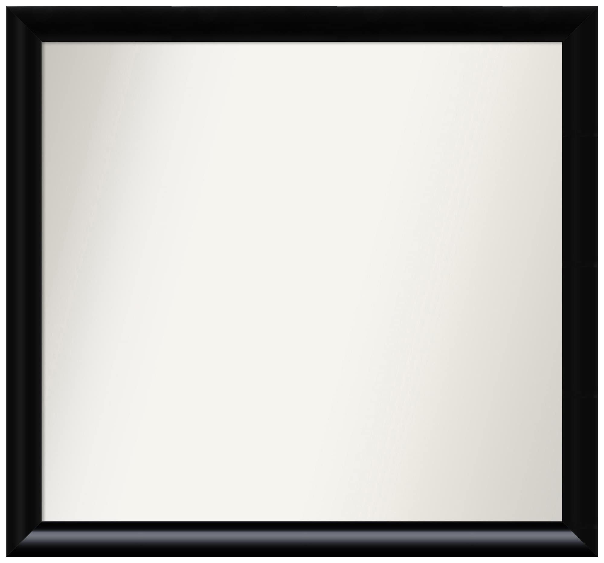 Amanti Art Non-Beveled Custom Wall Mirror - 27x29 Inches, Steinway Black Scoop Frame - Bathroom, Living Room, Bedroom Decor - Various Sizes Available - Elegant Black Framed Mirror for Home & Office