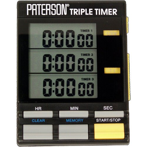 Paterson Triple Darkroom Timer - Professional Photography Darkroom Timer for Film Development, Enlarging & Printing | Perfect for Home Darkrooms & Professional Studios