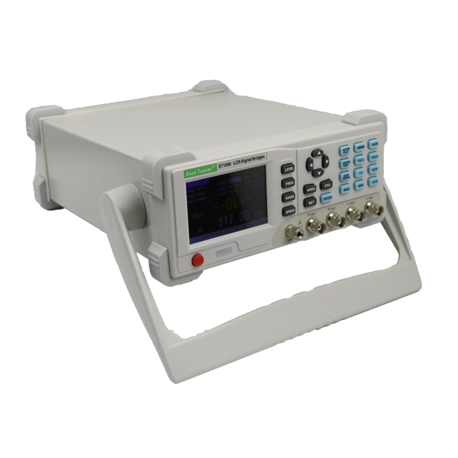 Digital LCR Meter 100Hz-10KHz Benchtop Multimeter - Measure Inductance, Capacitance & Resistance with Kelvin Clamps | Perfect for Electronics Repair, Lab Testing & Component Analysis
