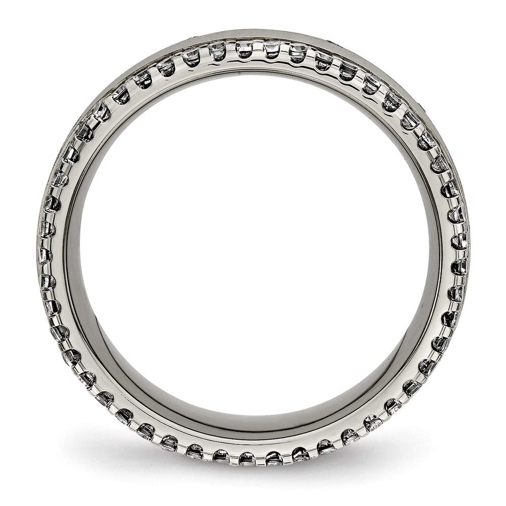 Elegant Titanium Cubic Zirconia Ring for Women - Durable & Hypoallergenic Fine Jewelry - Perfect Gift for Anniversary, Engagement & Special Occasions