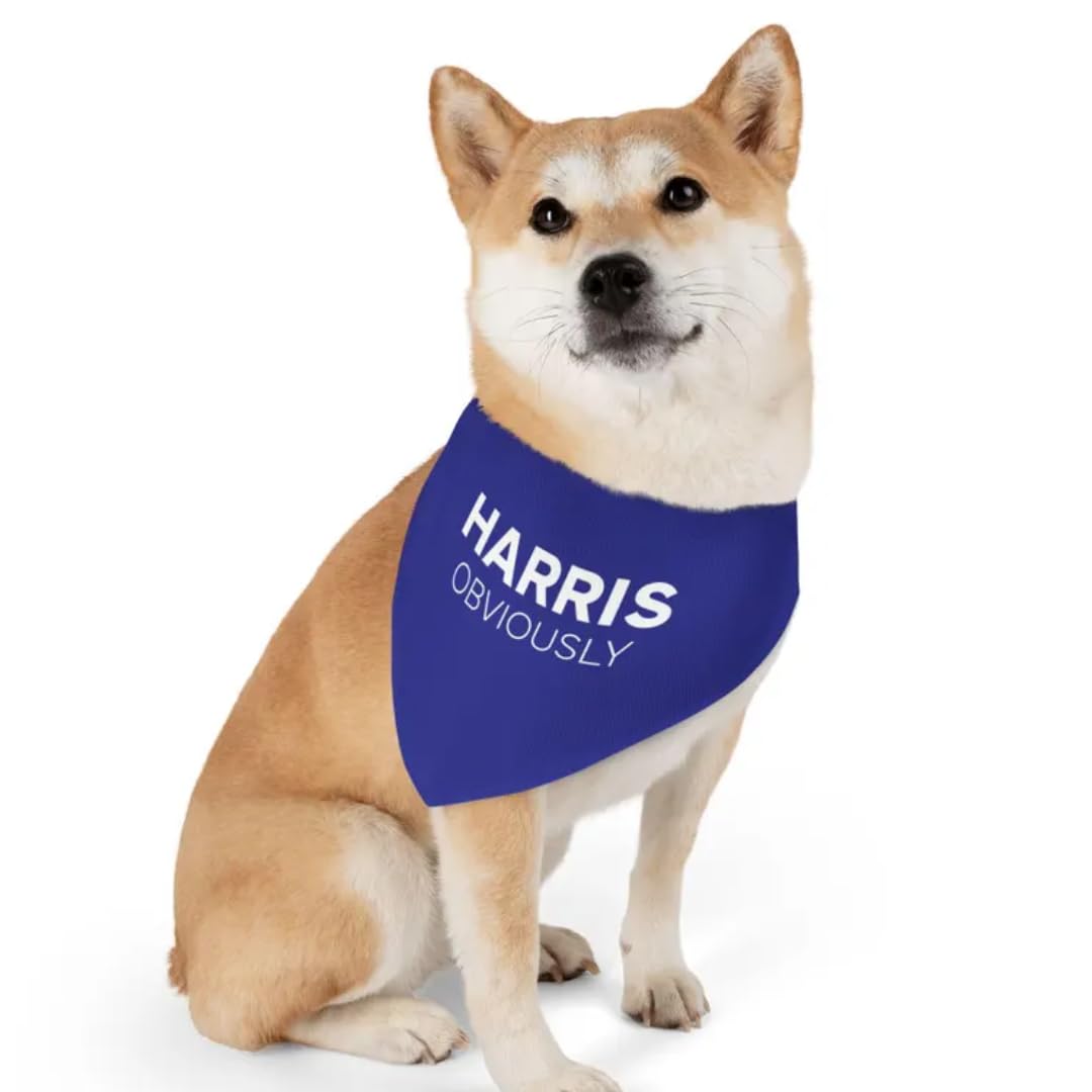 Kamala Harris Pet Bandana for Dogs - Stylish Political Dog Accessory for Walks & Events