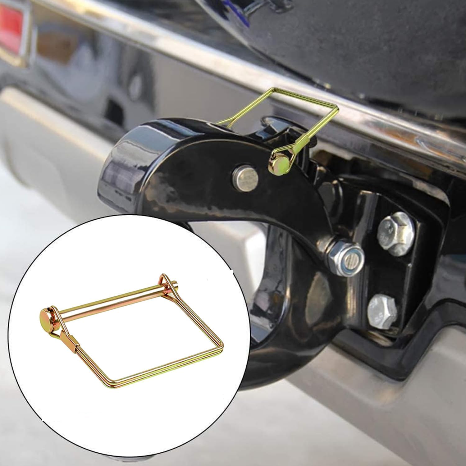 10 Pack 1/4x4 Inch Heavy Duty Trailer Coupler Lock Pins - Wire Lock PTO Shaft Hitch Pins for Secure Towing - Farm, Wagon, Lawn & Garden Trailer Accessories - Perfect for Towing Equipment, Agricultural Machinery & Outdoor Trailers