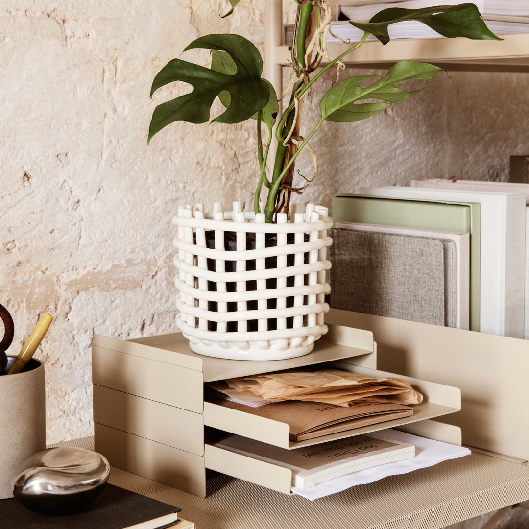 Jamie Wolfond Ferm Living 2x2 Organizer - Modern Wooden Desk Tray for Office, Bathroom & Bedroom Storage | Minimalist Home & Office Organization Solution