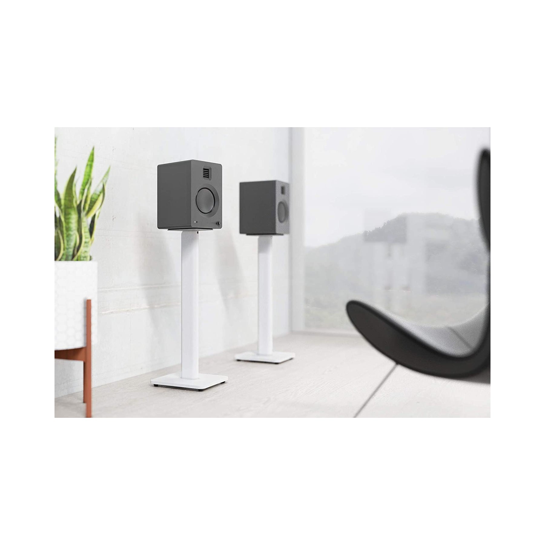 Kanto SP32PL 32-Inch Speaker Floor Stands - Heavy Duty, Adjustable Height for Home Theater & Studio Monitors | Open Box Clearance Sale | Perfect for Surround Sound & Audiophile Setups